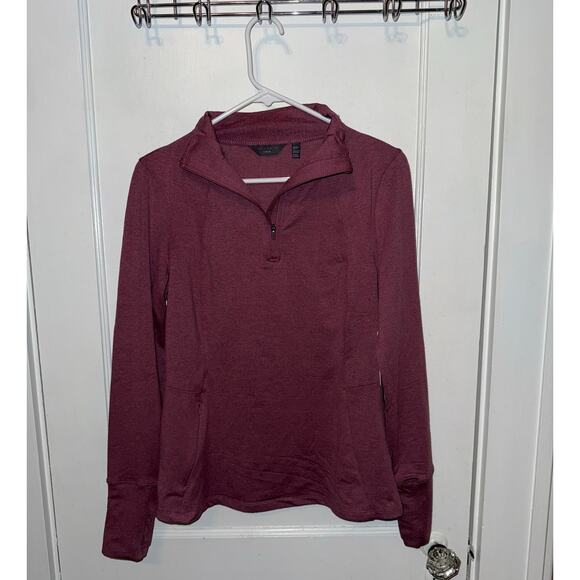 New Danskin Women's Melange Half Zip Heather Mauve size S - Picture 1 of 9